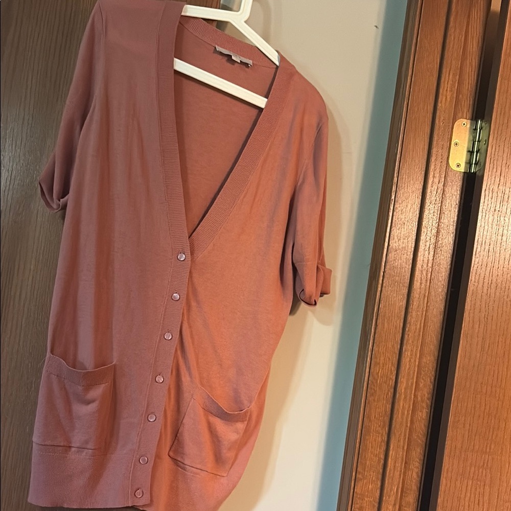 Rust Cardigan with Pockets